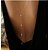 abordables Joyería Corporal-delicada cadena de cuerpo de cristal sexy cadena de espalda de playa arnés cadena de bikini joyería de moda para mujeres y niñas (plata)