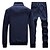 cheap Running &amp; Jogging Clothing-Men&#039;s 2 Piece Full Zip Tracksuit Sweatsuit Jogging Suit Street Casual 2pcs Winter Long Sleeve Thermal Warm Moisture Wicking Breathable Fitness Running Active Training Jogging Sportswear Solid Colored