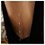 preiswerte Körperschmuck-zierliche Kristallkörperkette sexy Strand zurück Kettengeschirr Bikinikette Modeschmuck für Frauen und Mädchen (Silber)