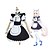 billige Anime Cosplay-Inspireret af NEKOPARA Chokolade Anime Cosplay Kostumer Japansk Cosplay jakkesæt Halloween Kjole Sokker Sløjfe Til Dame / Hale / Hat / Hovedtøj / Wristlet / Sløjfer