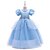 cheap Movie &amp; TV Theme Costumes-Cinderella Cosplay Costume Costume Girls&#039; Movie Cosplay Christmas New Year&#039;s Blue Dress Christmas Halloween Carnival Polyester / Cotton Polyester
