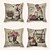 abordables Couvertures &amp; Plaids-housse de coussin 4pc lin doux décoratif carré housse de coussin taie d&#039;oreiller taie d&#039;oreiller pour canapé chambre qualité supérieure lavable en machine coussin extérieur pour canapé canapé lit