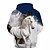 economico Costumi Cosplay per tutti i giorni-Con animale Cavallo Costume cosplay Felpa con cappuccio Anime Animali Stampe Harajuku Grafica Felpa con cappuccio Per Per uomo Per donna Per adulto