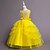 baratos Vestidos para Meninas-Infantil Pouco Para Meninas Vestido Floral Plantas Estampado Azul Amarelo Rosa empoeirada Longo Sem Manga Moda de Rua Estilo bonito Vestidos Dia da Criança Delgado