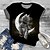 cheap Plus Size Tops-Women&#039;s Plus Size Tops T shirt Cat Graphic 3D Print Short Sleeve Round Neck Black Big Size XL XXL 3XL 4XL 5XL
