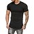 abordables T-Shirts-T-shirt athlétique de muscle de gymnastique pour hommes chemise de coton d&#039;entraînement de fermeture à glissière de mode Slim Fit haut d&#039;été à manches courtes