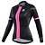 cheap Cycling Clothing-cheji® Women&#039;s Long Sleeve Cycling Jersey with Tights Winter Fleece Spandex Polyester Pink Green Silver Bike Clothing Suit Thermal Warm Fleece Lining 3D Pad Quick Dry Breathable Sports Patterned