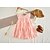 cheap Girls&#039; Dresses-Kids Little Dress Girls&#039; Solid Colored Daily Sundress Ruched Patchwork Blushing Pink White Knee-length Cotton Short Sleeve Sweet Dresses Summer Regular Fit 2-6 Years