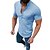 baratos Camisetas Masculinas-Homens camisa de linho camisa de verão camisa de praia Preto Branco Azul Manga Curta Côr Sólida Colarinho Casual Diário Roupa