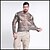 abordables Vêtements de chasse-Homme Tee shirt Randonnée Tee-Shirt de Chasse T-shirt de chasse camouflage camouflage Manches Longues Extérieur Printemps Eté Ultra léger (UL) 3D Séchage rapide Respirable Sommet 100 % Polyester
