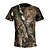 cheap Hunting Clothing-Men&#039;s 3D Print Camo / Camouflage Camouflage Hunting T-shirt Short Sleeve Outdoor Quick Dry Breathable Sweat wicking Summer Cotton Polyester Top Camping / Hiking Hunting Combat Green / Yellow Jungle