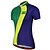 cheap Cycling Clothing-21Grams® Women&#039;s Cycling Jersey Short Sleeve - Summer Spandex Polyester Blue+Green Brazil National Flag Bike Mountain Bike MTB Road Bike Cycling Jersey Top UV Resistant Breathable Quick Dry Sports