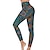 cheap Exercise, Fitness &amp; Yoga Clothing-21Grams® Women&#039;s Yoga Pants High Waist Tights Leggings Paisley Tummy Control Butt Lift Dark Green Fitness Gym Workout Running Winter Sports Activewear High Elasticity