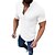 abordables Camisas de hombres-Hombre camisa de lino Camisa de verano Camisa de playa Negro Blanco Azul Piscina Manga Corta Color sólido Cuello Casual Diario Ropa