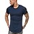 abordables T-Shirts-camiseta atlética del músculo del gimnasio de los hombres camiseta de algodón del entrenamiento de la cremallera de la manera camiseta de manga corta ajustada del verano