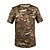 cheap Hunting Clothing-Men&#039;s Hunting T-shirt Tee shirt Outdoor Quick Dry Breathable Sweat wicking Skin Friendly Summer Camo / Camouflage Tee Tshirt Top Bottoms Terylene Cotton Short Sleeve Camping / Hiking Hunting Fishing