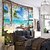 abordables Tapisseries murales-fenêtre paysage mur tapisserie art décor couverture rideau suspendu maison chambre salon décoration cocotier mer océan plage