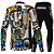 cheap Cycling Clothing-21Grams® Men&#039;s Cycling Jacket with Pants Long Sleeve - Winter Fleece Spandex Polyester Green Funny Bike Fleece Lining 3D Pad Warm Reflective Strips Back Pocket Jacket Pants / Trousers Clothing Suit