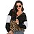cheap Sports Athleisure-Women&#039;s Hoodie Pullover Black Leopard Print Patchwork Standing Collar Color Block Leopard Cute Sport Athleisure Hoodie Top Long Sleeve Comfortable Everyday Use Casual Daily / Winter