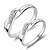 cheap Women&#039;s Jewelry-Couple Rings Classic Silver Letter Copper Silver-Plated 2pcs Fashion Adjustable / Couple&#039;s / Band Ring / Promise Ring / Adjustable Ring / Wedding