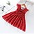 cheap Girls&#039; Dresses-Kids Little Girls&#039; Dress Polka Dot Sundress Mesh Bow Print Red Cotton Sleeveless Basic Cute Dresses Regular Fit