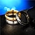 baratos Anéis para Homens-Anel de banda Clássico Prata Dourado Preto Aço Titânio Número Letra senhor do Anel Artistíco Europeu Inspirador 1pç 6 7 8 9 10 / Homens