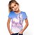 baratos camisetas 3d para meninas-Infantil Para Meninas Camisa Manga Curta Arco-íris Impressão 3D Cavalo Escola Diário Ao ar livre Ativo Básico 3-12 anos / Verão