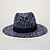 cheap Hats-Men&#039;s Fedora Hat Party Street Holiday Yellow Gray Leopard Pure Color Hat / Women&#039;s / Fall / Winter / Unisex / Sun Hat
