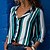 economico Tops &amp; Blouses-Per donna Blusa Camicia A strisce Manica lunga Colletto Essenziale Top Cotone Nero Viola Vino