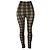 cheap Women&#039;s Pants-Women&#039;s Tights Pants Trousers Leggings Plaid Print Ankle-Length Comfort Casual Weekend Skinny Fashion Yellow Red Micro-elastic High Waist