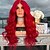 baratos Perucas Sintéticas-peruca sintética onda do corpo parte do meio peruca longa preto vermelho escuro roxo cabelo sintético 26 polegadas feminino feminino roxo （sem renda）