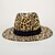 cheap Hats-Men&#039;s Fedora Hat Party Street Holiday Yellow Gray Leopard Pure Color Hat / Women&#039;s / Fall / Winter / Unisex / Sun Hat