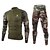 cheap Hunting Clothing-Men&#039;s Ski Base Layer Baselayer Outdoor Spring Thermal Warm Windproof Fleece Lining Breathable Clothing Suit Camo Polyester Camping / Hiking Hunting Fishing CP black CL camouflage / Lightweight