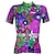 cheap Cycling Clothing-21Grams Women&#039;s Short Sleeve Cycling Jersey Bike Jersey Top with 3 Rear Pockets Breathable Quick Dry Moisture Wicking Mountain Bike MTB Road Bike Cycling Green Blue Purple Spandex Polyester Graphic