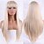 cheap Synthetic Wigs-Synthetic Wig Natural Straight Neat Bang Wig Medium Length A15 A16 A17 A18 A10 Synthetic Hair Women&#039;s Cosplay Party Fashion Black Brown