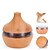 cheap Humidifiers-300ML USB Air Humidifier Electric Aroma Diffuser Mist Wood Grain Oil Aromatherapy Mini Have 7 LED Light For Car Home Office