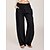 cheap Pants-Women&#039;s High Waist Yoga Pants Wide Leg Drawstring Bottoms Quick Dry Moisture Wicking Solid Color Black Light Grey Dark Navy Casual Yoga Fitness Gym Workout Summer Sports Activewear