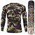 cheap Camping, Hiking &amp; Backpacking-Men&#039;s Camo Hiking Tee shirt Hunting T-shirt Tee shirt Camouflage Hunting T-shirt Long Sleeve Outdoor Ultra Light (UL) Breathable Quick Dry Outdoor Autumn / Fall Spring Cotton Top Camping / Hiking