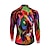 cheap Cycling Clothing-YORK TIGERS Men&#039;s Cycling Jersey Downhill Jersey Long Sleeve Pink+Green Rainbow Lion Bike Tee Tshirt Sweat wicking Sports Clothing Apparel / Advanced / Micro-elastic / Athleisure / Advanced