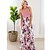 cheap New Arrivals-Mommy and Me Dresses Floral Print Light Purple Blue Pink Maxi Sleeveless Boho Matching Outfits / Summer / Sweet