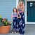 cheap New Arrivals-Mommy and Me Dresses Floral Print Light Purple Blue Pink Maxi Sleeveless Boho Matching Outfits / Summer / Sweet