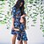 preiswerte New Arrivals-Mama und ich Kleid Grafik Bedruckt Blau Maxi Ärmellos Passende Outfits / Sommer