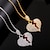 cheap Women&#039;s Jewelry-Men&#039;s Women&#039;s White Pendant Necklace Long Necklace Synthetic Diamond Heart Pave Imitation Diamond Alloy Romantic European Hip Hop Silver Gold 51-80 cm Necklace Jewelry 1pc For Street Gift Prom