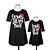 cheap New Arrivals-Mommy and Me Dress Graphic Print Black Knee-length Short Sleeve Matching Outfits / Summer