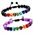 abordables Bracelets-2 pièces Bracelet de perles Bracelet de yoga Perles Homme Femme Thème Vintage Européen Bracelet Bijoux 1# 2# 3# Rond pour sport Cadeau du quotidien