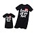 cheap New Arrivals-Mommy and Me Dress Graphic Print Black Knee-length Short Sleeve Matching Outfits / Summer