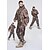 cheap Hunting Clothing-Men&#039;s Camouflage Hunting Jacket Hunting Jacket with Pants Hunting Suit Outdoor Autumn / Fall Winter Thermal Warm Waterproof Windproof Breathable Clothing Suit Cotton Camping / Hiking Hunting Casual