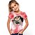 cheap Girls&#039; Tees &amp; Blouses-Kids Girls&#039; Graphic 3D Print Short Sleeve Active 3-12 Years Pink Yellow Rainbow