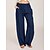 cheap Pants-Women&#039;s High Waist Yoga Pants Wide Leg Drawstring Bottoms Quick Dry Moisture Wicking Solid Color Black Light Grey Dark Navy Casual Yoga Fitness Gym Workout Summer Sports Activewear