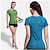 abordables Camisas de senderismo-Mujer Manga Corta Camiseta Camiseta para senderismo Camiseta Al aire libre Verano Transpirable Secado rápido Ligero Reductor del Sudor Verde Trébol Azul Piscina Gris Pesca Escalada Camping